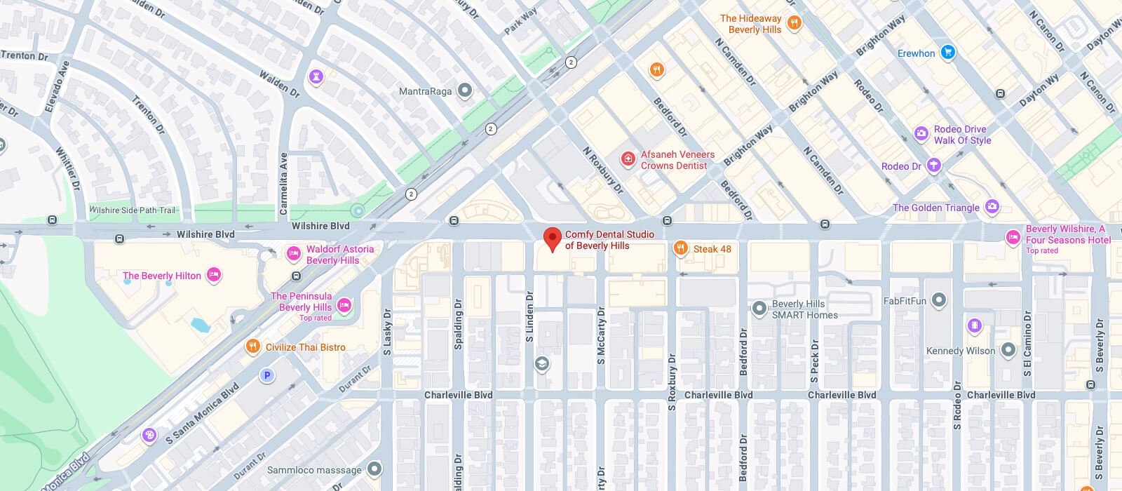 Comfy Dental Studios on Wilshire Blvd, Beverly Hills